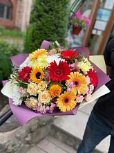 Букет цветов из:  Герберы, Ромашки, Хризантемы, Розы и Подсолнухи #REPLACE_PRED# Орево