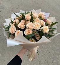 Букет Кремовые розы Латте в Орево