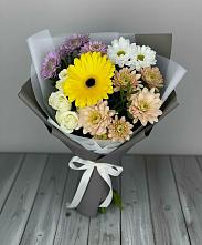 Букет цветов из:  Розы, Герберы и Хризантемы #REPLACE_PRED# Орево