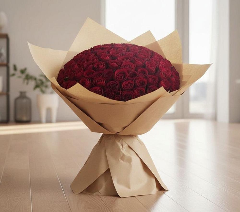 Букет 101 Красная роза в Орево
