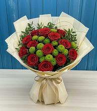 Букет цветов из:  Розы и Хризантемы #REPLACE_PRED# Орево