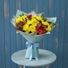 Букет цветов из:  Альстромерии и Хризантемы #REPLACE_PRED# Орево