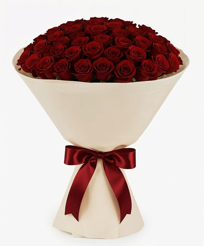 Букет 101 Бордовая роза Блэк Бакарра в Орево