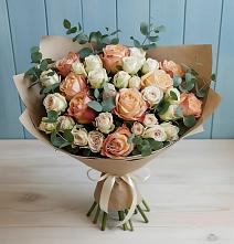 Букет цветов из:  Альстромерии и Розы #REPLACE_PRED# Орево